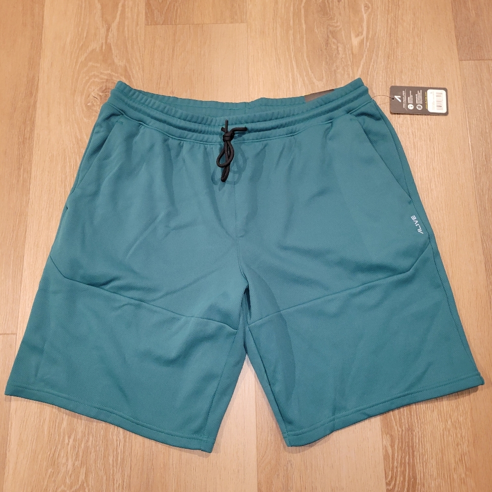 AL1VE Men's Qwick-Dry Athletic Running Shorts Size Large New